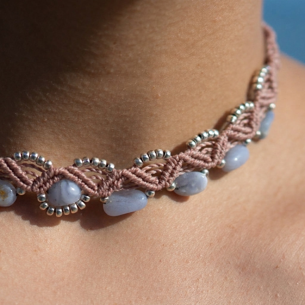 Choker Brisa de Ágata Blue Lace