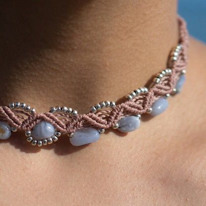 Choker Brisa de Ágata Blue Lace