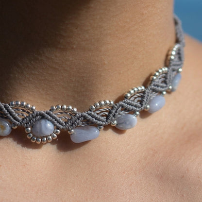 Choker Brisa de Ágata Blue Lace