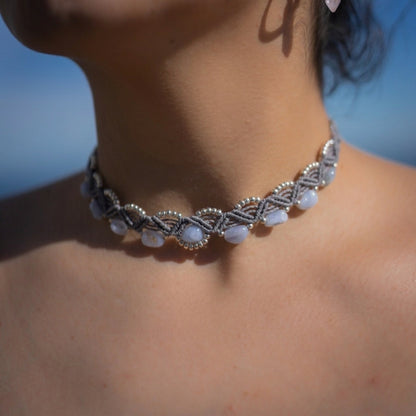 Choker Brisa de Ágata Blue Lace