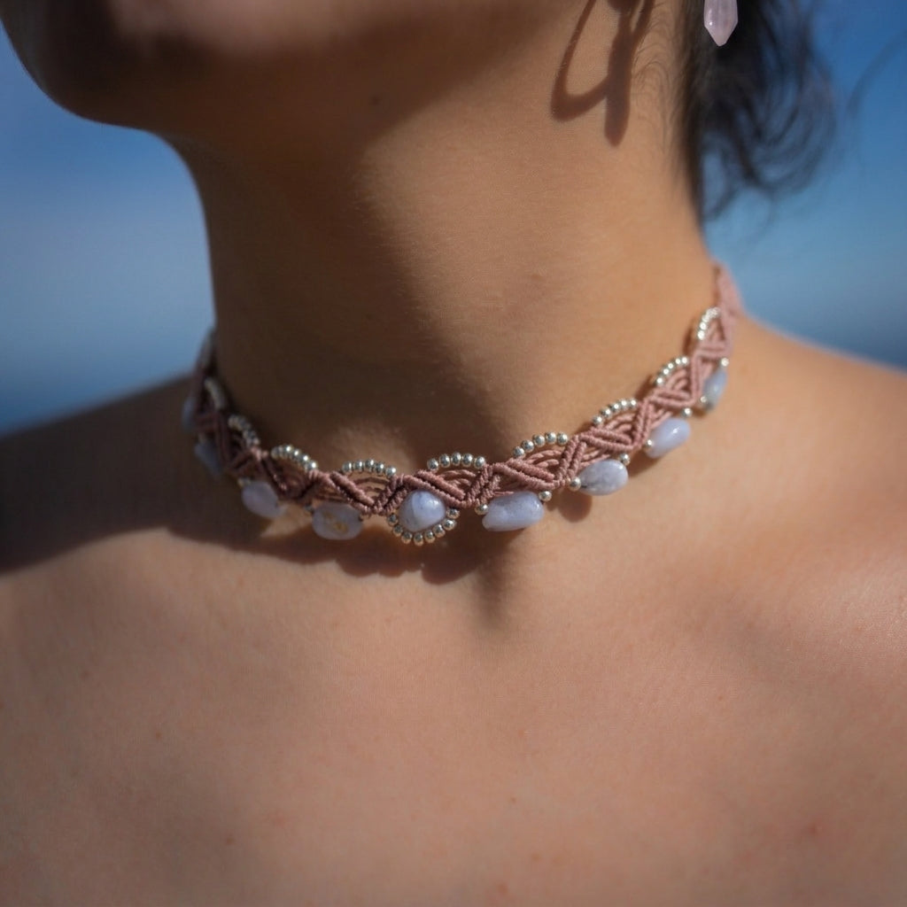 Choker Brisa de Ágata Blue Lace