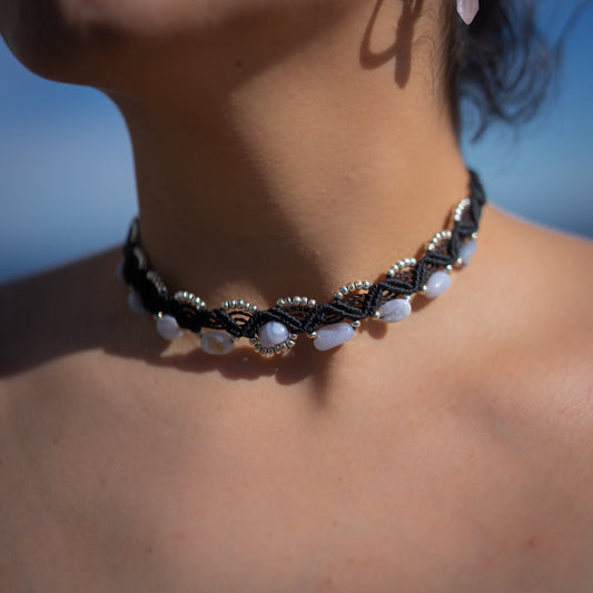 Choker Brisa de Ágata Blue Lace