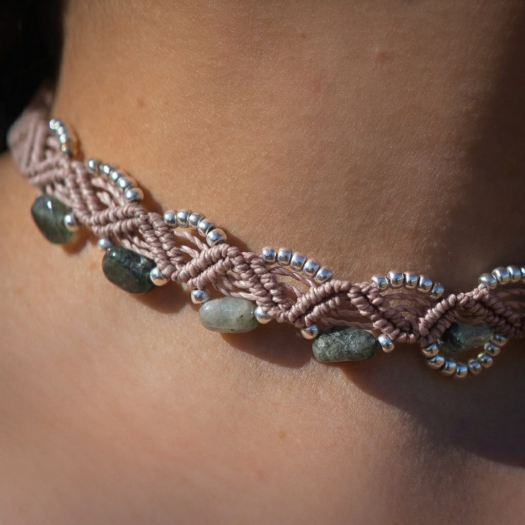 Choker Brisa de Cuarzo Rutilado Verde