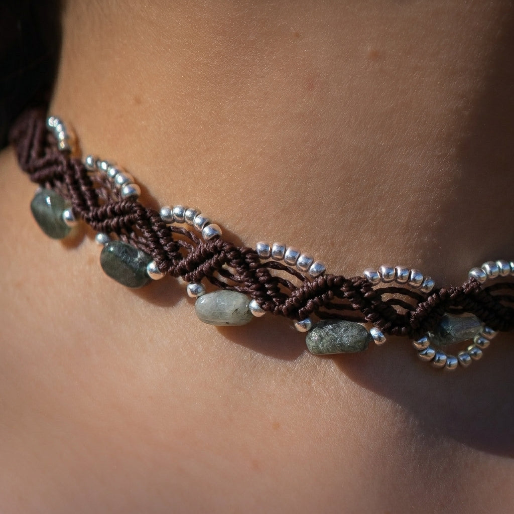 Choker Brisa de Cuarzo Rutilado Verde