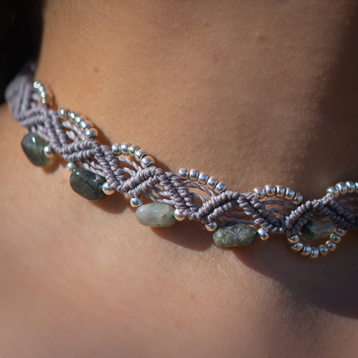 Choker Brisa de Cuarzo Rutilado Verde