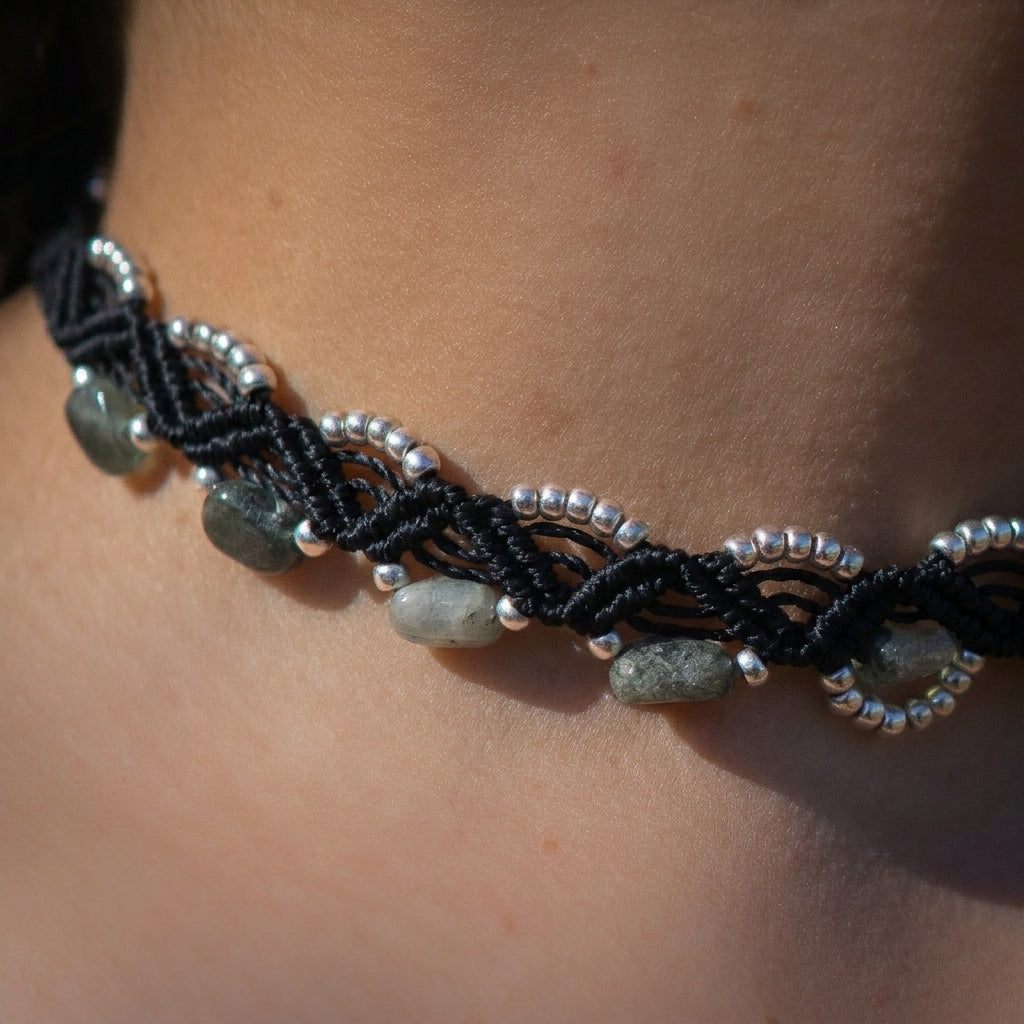Choker Brisa de Cuarzo Rutilado Verde