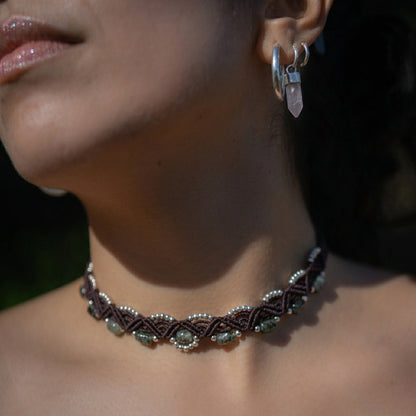 Choker Brisa de Cuarzo Rutilado Verde