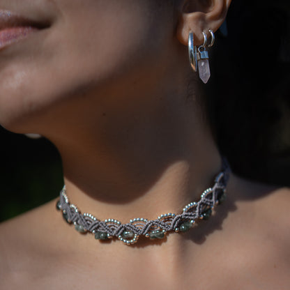 Choker Brisa de Cuarzo Rutilado Verde