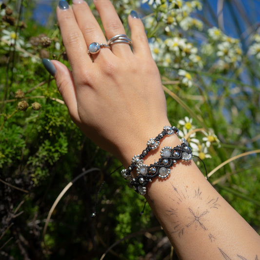 Pulsera Margaritas Petit | Negro