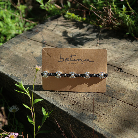 Pulsera Margaritas Petit | Negro